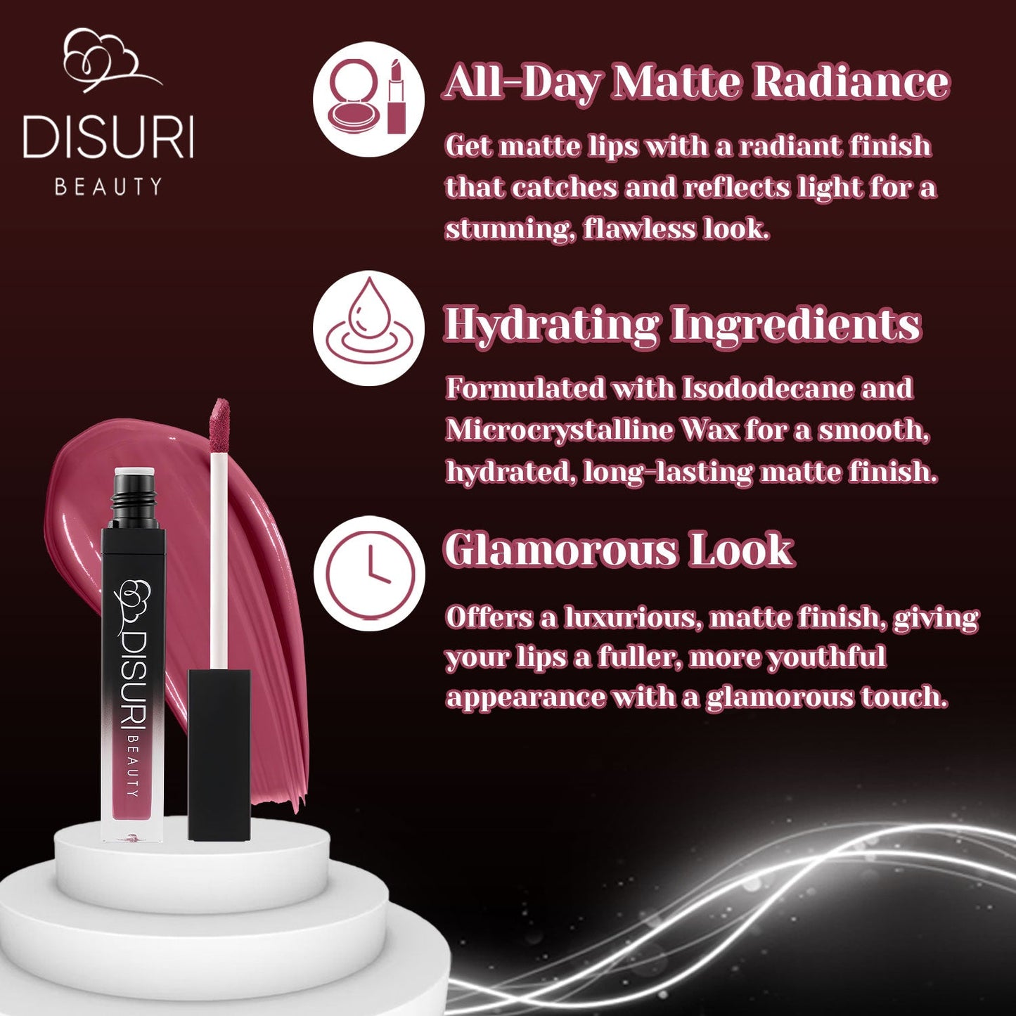 DISURI Beauty Liquid Lipstick - Sin City-1